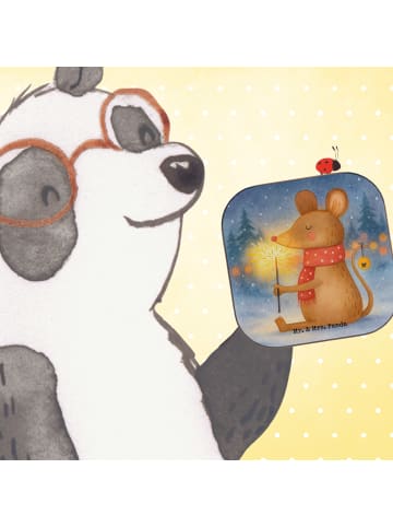 Mr. & Mrs. Panda Untersetzer Glas Maus Weihnachten Design ohne S... in Weiß