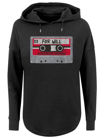 F4NT4STIC Oversized Hoodie Stranger Things Cassette For Will Netflix TV Series in schwarz