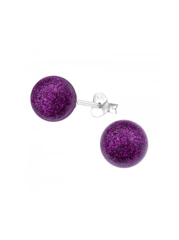 Alexander York Ohrstecker PERLE classic 8 mm lila in 925 Sterling Silber, 2-tlg. in silver