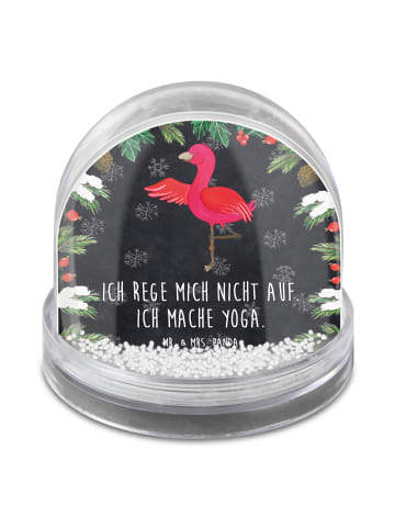 Mr. & Mrs. Panda Weihnachtskugel Flamingo Yoga mit Spruch in Kreidetafel
