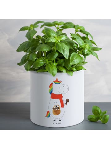 Mr. & Mrs. Panda Pflanzenkübel groß Einhorn Pilz ohne Spruch in Weiß