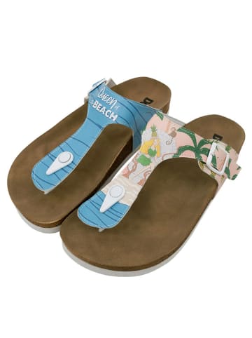 Dogo Lila Zehentrenner Sandalen - Queen of the Beach 40 in Mehrfarbig