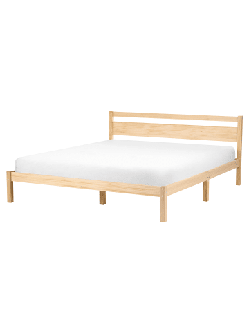 Beliani Doppelbett MERCURER in Braun - (W) 167 x (H) 80 x (L) 208 cm