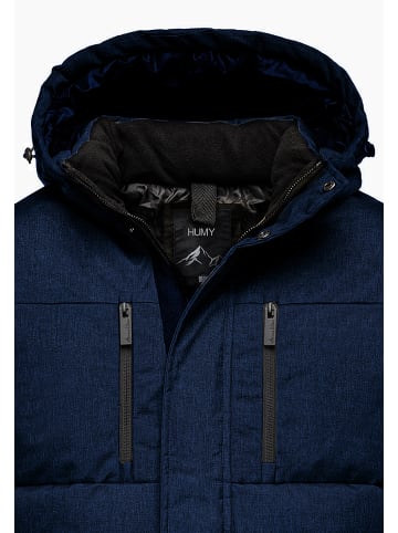 Humy Winterjacke warm gefüttert Kapuze in Navy