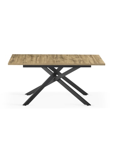 B&D Home Ausziehstisch LARS in Natureiche - (B)120-160 x (H)76 x (T)80 cm