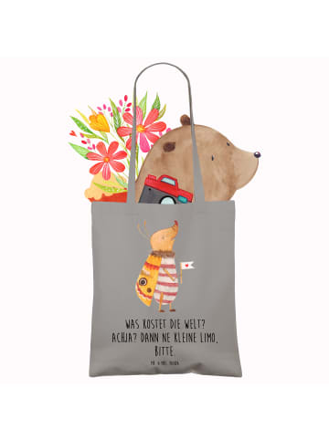 Mr. & Mrs. Panda Tasche Nachtfalter Fähnchen mit Spruch in Light Grey