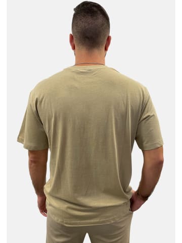 Only&Sons T-Shirt 2er-Set locker geschnitten Rundhals Kurzarm in Schwarz-Khaki