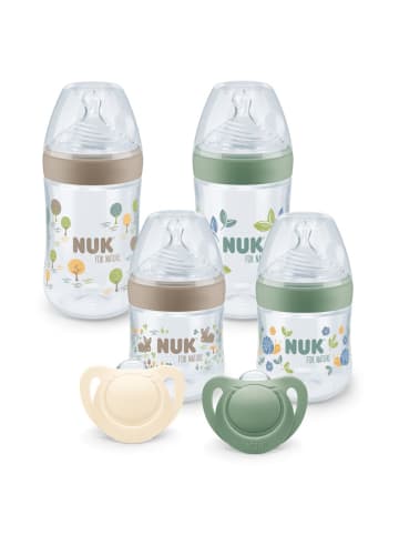 NUK 6-tlg. Perfect-Start-Set for Nature - 4x in gruen,beige,motiv