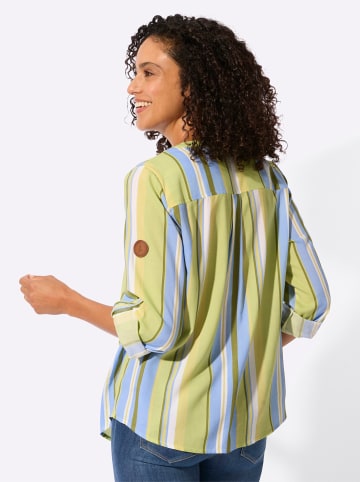 WITT WEIDEN Schlupfbluse in pistazie-eisblau-gestreift