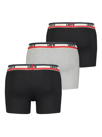 Levi´s Boxershort 3er Pack in Schwarz/Grau