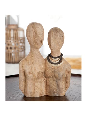 GILDE Skulptur Pair naturfarben - (H) 37 cm