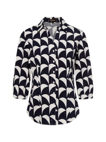 More & More Bluse in marine weiß