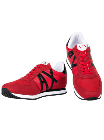 Armani Exchange Sneaker in Schwarz/Rot