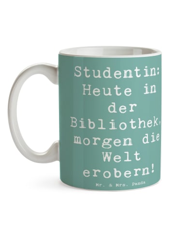Mr. & Mrs. Panda Keramtiktasse Spruch Studentin Traumwelt mit Sp... in Meeresbrise