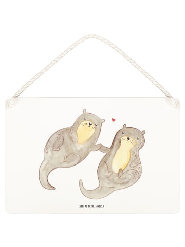 Mr. & Mrs. Panda wandtafel Otter Hände halten ohne Spruch in Transparent