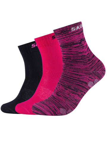 Skechers Skechers 3PPK Wm Mesh Ventilation Socks in Rosa