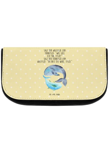 Mr. & Mrs. Panda aufbewahrungstasche Walfisch Thunfisch mit Spruch in Gelb Pastell
