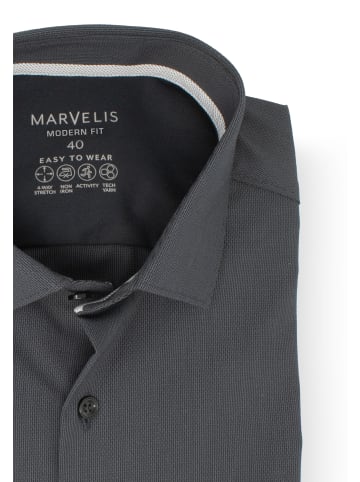 MARVELIS Modern Fit Easy To Wear Hemd in Anthrazit 68