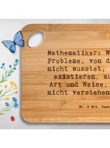 Mr. & Mrs. Panda Frühstücksbrettchen Spruch Mathematiker Magie m... in Braun