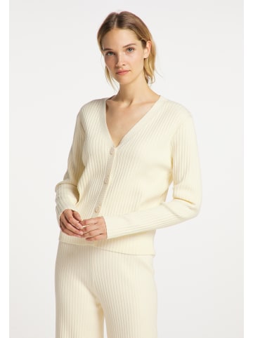 DreiMaster Damen Strickjacke in Wollweiss