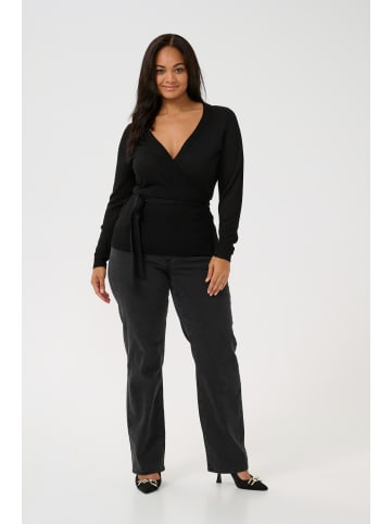KAFFE curve Strickjacke KCankre in Black Deep