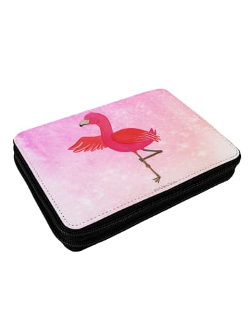 Mr. & Mrs. Panda Federmappe Flamingo Yoga ohne Spruch in Aquarell Pink