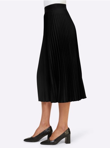 Heine Plissee-Rock in schwarz