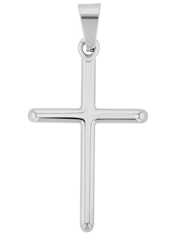 Adeliás Unisex Anhänger – Kreuz Kreuzanhänger aus Edelstahl in silber