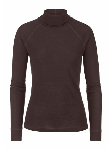 Hessnatur Hessnatur Longsleeve Slim aus Bio-Merinowolle und TENCEL™ Lyocell in kakao braun