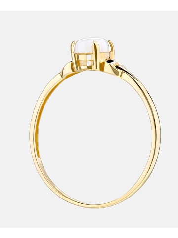 Diamant L'éternel Ring aus 375 Gelbgold mit Perle