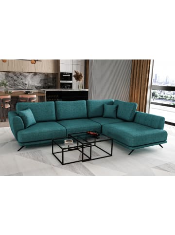 MF Design Lardo Recamiere Rechts in Blau -  (L) 191 x (B) 276 x (H) 90 cm