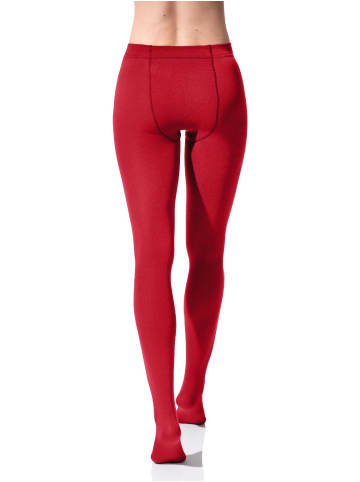 Yenita® 2er Pack Thermostrumpfhosen mit Innenfleece Strumpfhose gefüttert Thermal in rot