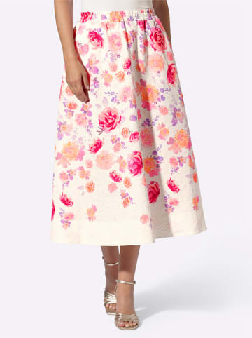 Heine Druck-Rock in champagner-altrosa-bedruckt