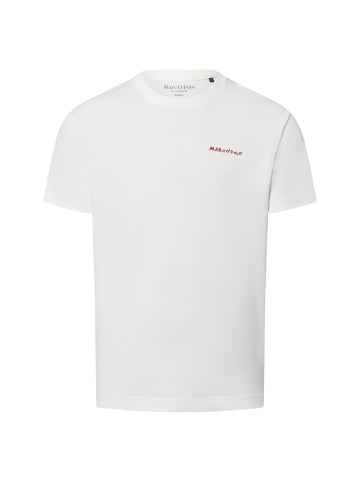 Marc O'Polo T-Shirt in weiß bordeaux - 0001