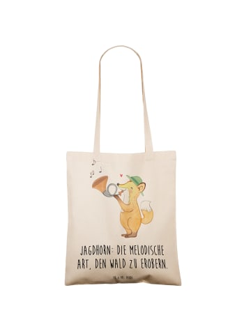 Mr. & Mrs. Panda Tote Bag Jagdhorn Magie mit Spruch in Creme
