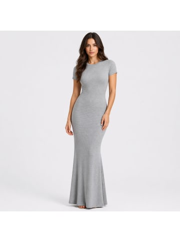 CFAB Maxi-Kleid in Graumeliert