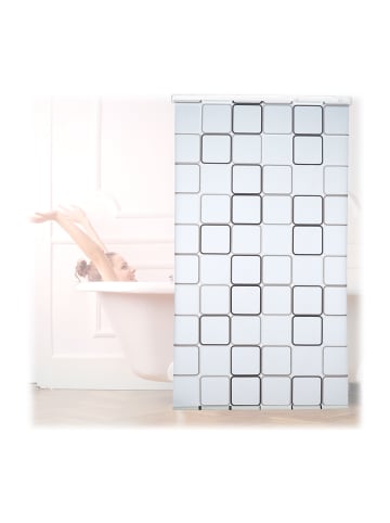 relaxdays Duschrollo Square in Semitransparent - (L)240 x (B)120 cm