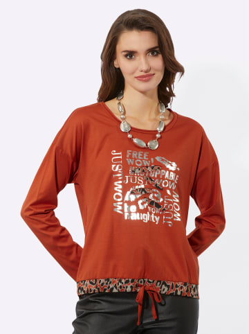 WITT WEIDEN Print-Shirt in rostrot-schwarz