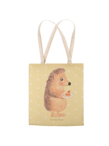 Mr. & Mrs. Panda Schultertasche Igel Kuchenstück ohne Spruch in Gelb Pastell