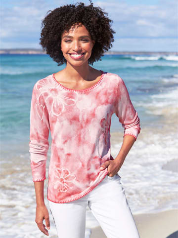 Heine Druck-Pullover in flamingo-hellrosé-bedruckt