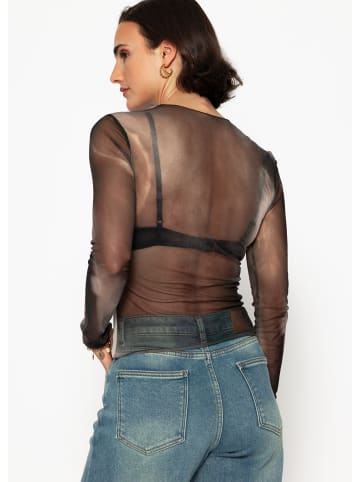 SASSYCLASSY Mesh Shirt in Dunkelgrau
