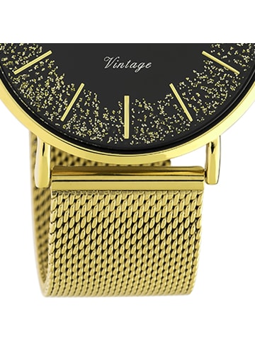 Oozoo Analog-Armbanduhr Oozoo Vintage Series gold groß (ca. 40mm)
