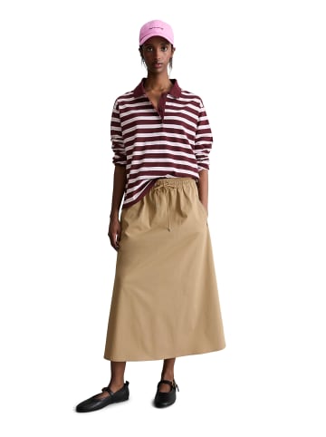 Marc O'Polo DENIM Langarm-Poloshirt relaxed in Dark Red