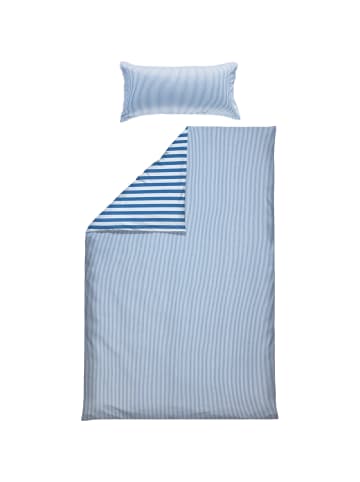Erwin Müller Edel-Flanell Wendebettwäsche in blau-weiß