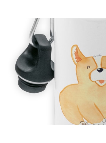Mr. & Mrs. Panda Kindertrinkflasche Corgie ohne Spruch in Weiß