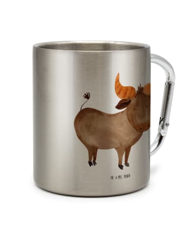 Mr. & Mrs. Panda Thermobecher Sternzeichen Stier ohne Spruch in Silber