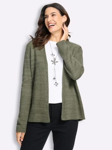 WITT WEIDEN Strickjacke in khaki-meliert