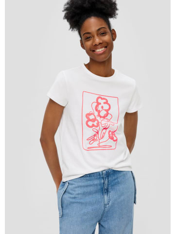 QS T-Shirt in 01D0_weiß