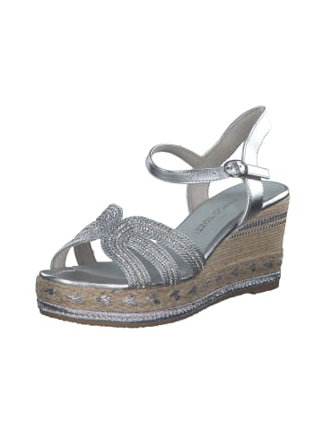 Marco Tozzi Plateau-Sandaletten in Silver Comb