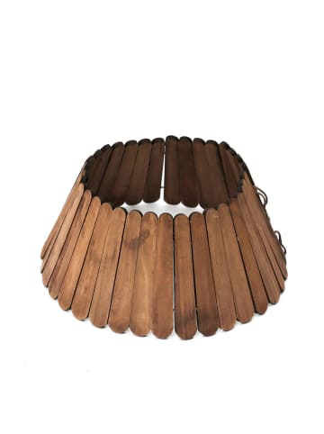 MARELIDA Weihnachtsbaumrock aus Holz Abdeckung für Baumständer D: 57cm in braun